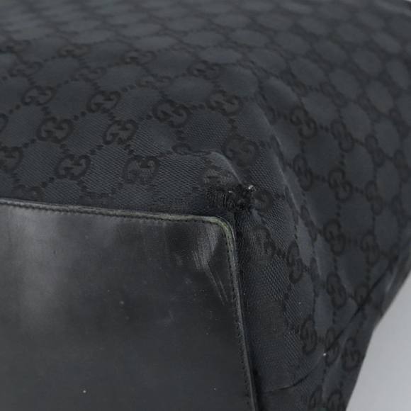 GUCCI GG Canvas Tote Bag Black Gold 002 1097 2404 Auth 97577 - Picture 9 of 16